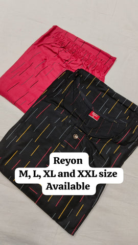 Straight Cut kurti - Reyon Fabric